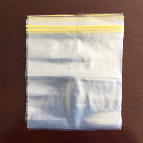 Zip lock bags with green zipper A 